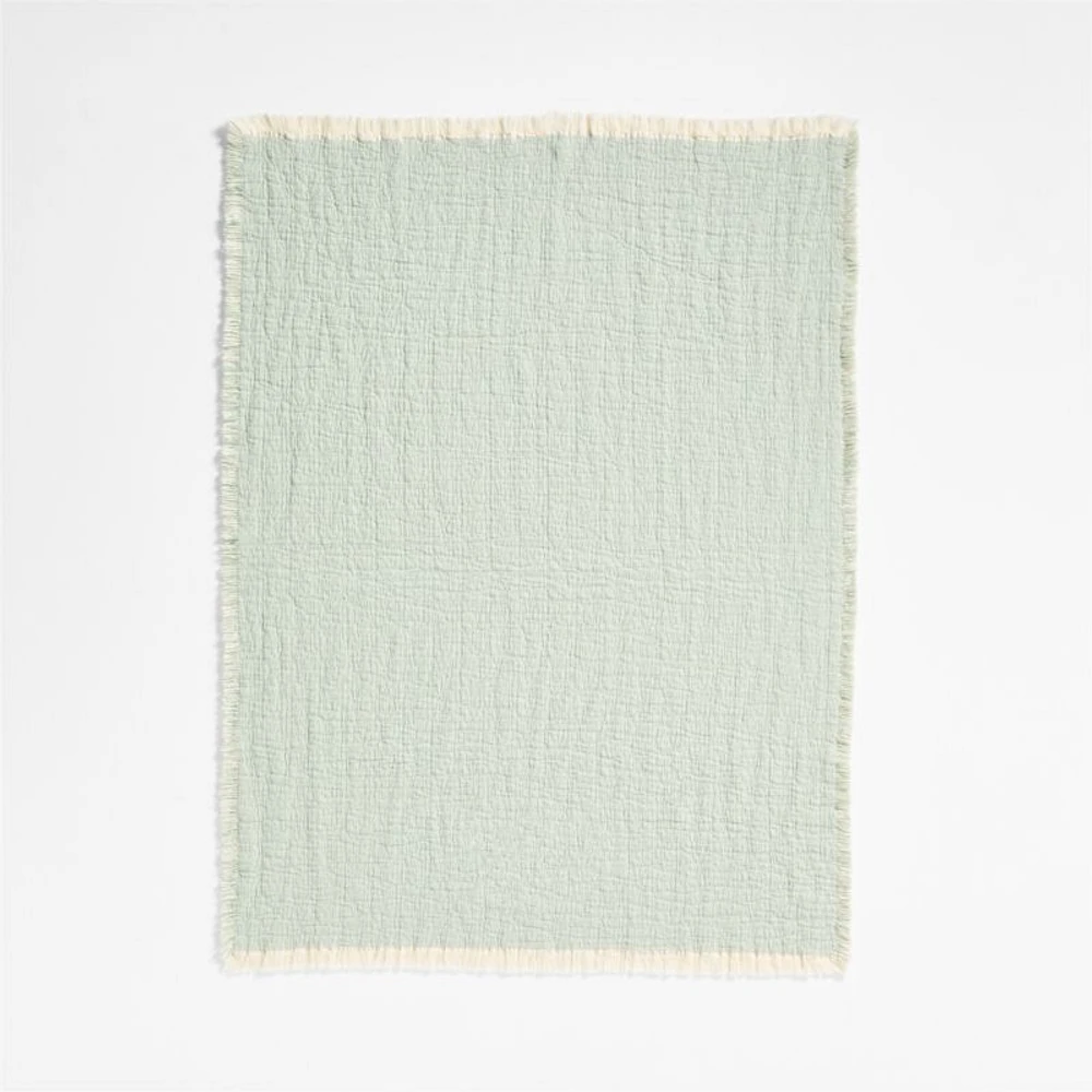Supersoft Organic Cotton Gauze Verte Green Baby Stroller Blanket