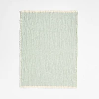 Supersoft Organic Cotton Gauze Verte Green Baby Stroller Blanket