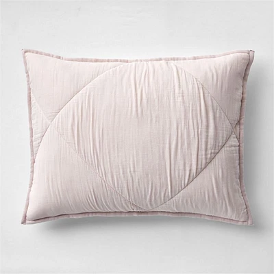Supersoft Lilac Rose Quilted Organic Cotton Gauze Kids Pillow Sham