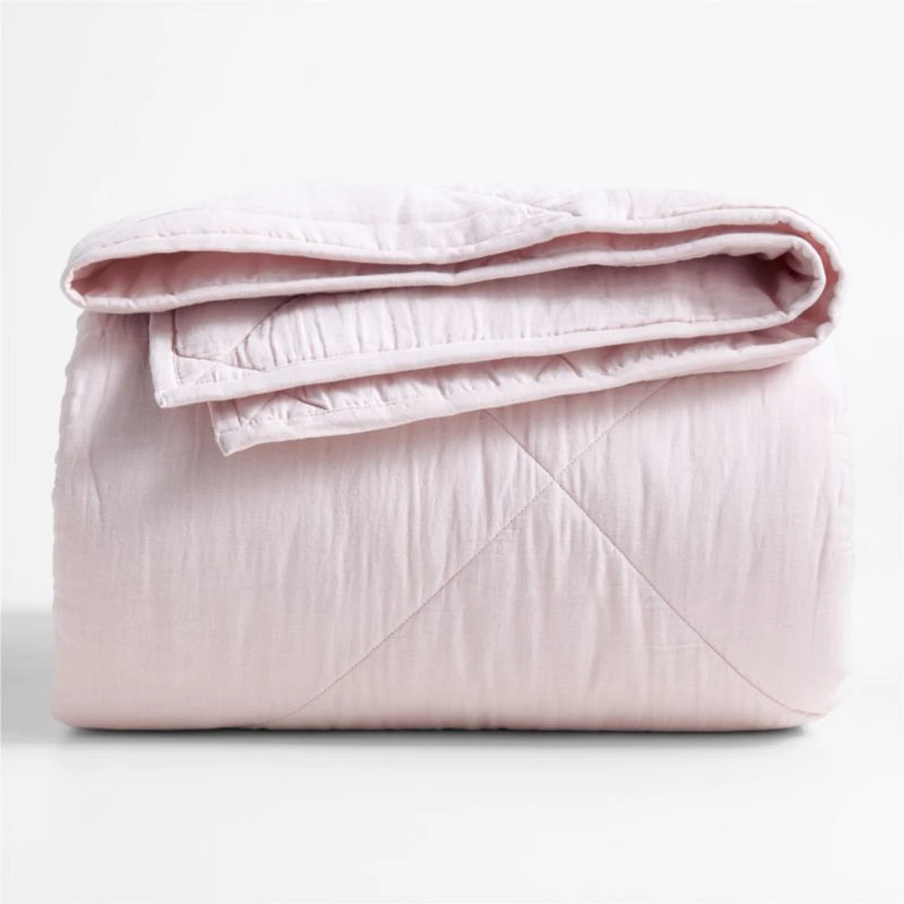 Supersoft Lilac Rose Organic Cotton Gauze Kids Twin Quilt