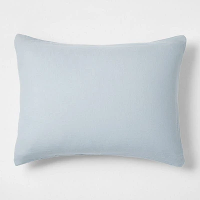 Supersoft Mist Blue Organic Cotton Gauze Kids Pillow Sham
