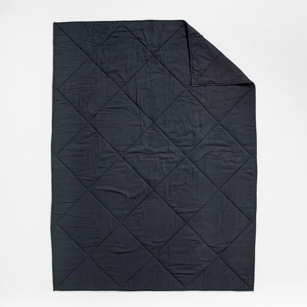 Supersoft Midnight Navy Blue Organic Cotton Gauze Kids Twin Quilt