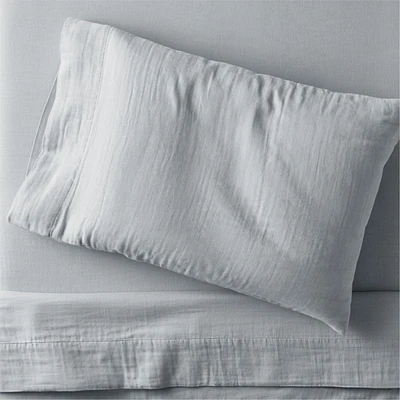 Supersoft Mist Blue Organic Cotton Gauze Kids Twin Sheet Set