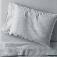 Supersoft Mist Blue Organic Cotton Gauze Kids Twin Sheet Set
