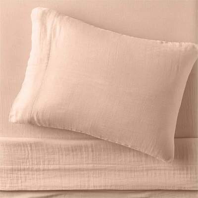 Supersoft Elegant Pink Gauze Organic Cotton Kids Twin Sheet Set