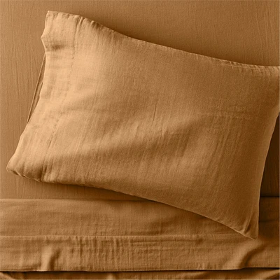 Supersoft Brulee Brown Gauze Organic Cotton Kids Twin Sheet Set