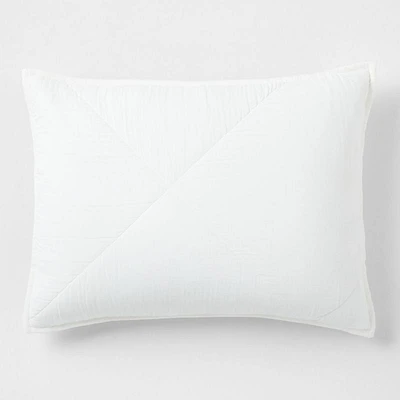 Supersoft Pampas Ivory Organic Cotton Gauze Kids Quilted Pillow Sham