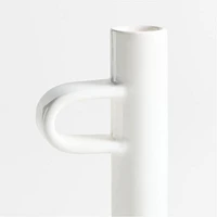 Sutton White Ceramic Taper Candle Holder