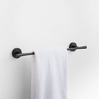 Tapered Matte Black Bath Towel Bar 18"