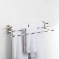 Tapered Brushed Nickel Wall-Mounted Bathroom Towel Rack