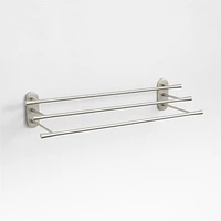 Tapered Brushed Nickel Wall-Mounted Bathroom Towel Rack