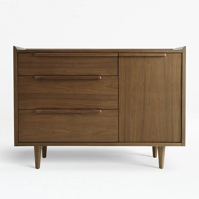 Tate 45.5" Walnut 3-Drawer Dresser