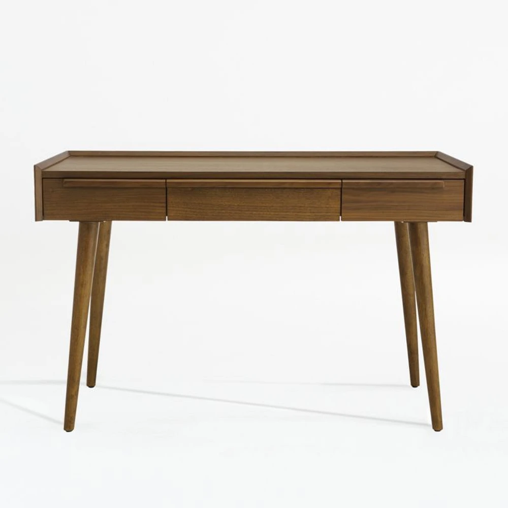 Tate 48" Walnut Desk with Outlet