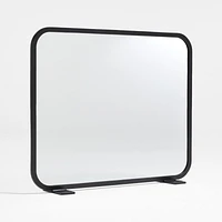 Telum Black Glass Fireplace Screen
