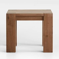 Terra Light Brown Oak Wood Side Table