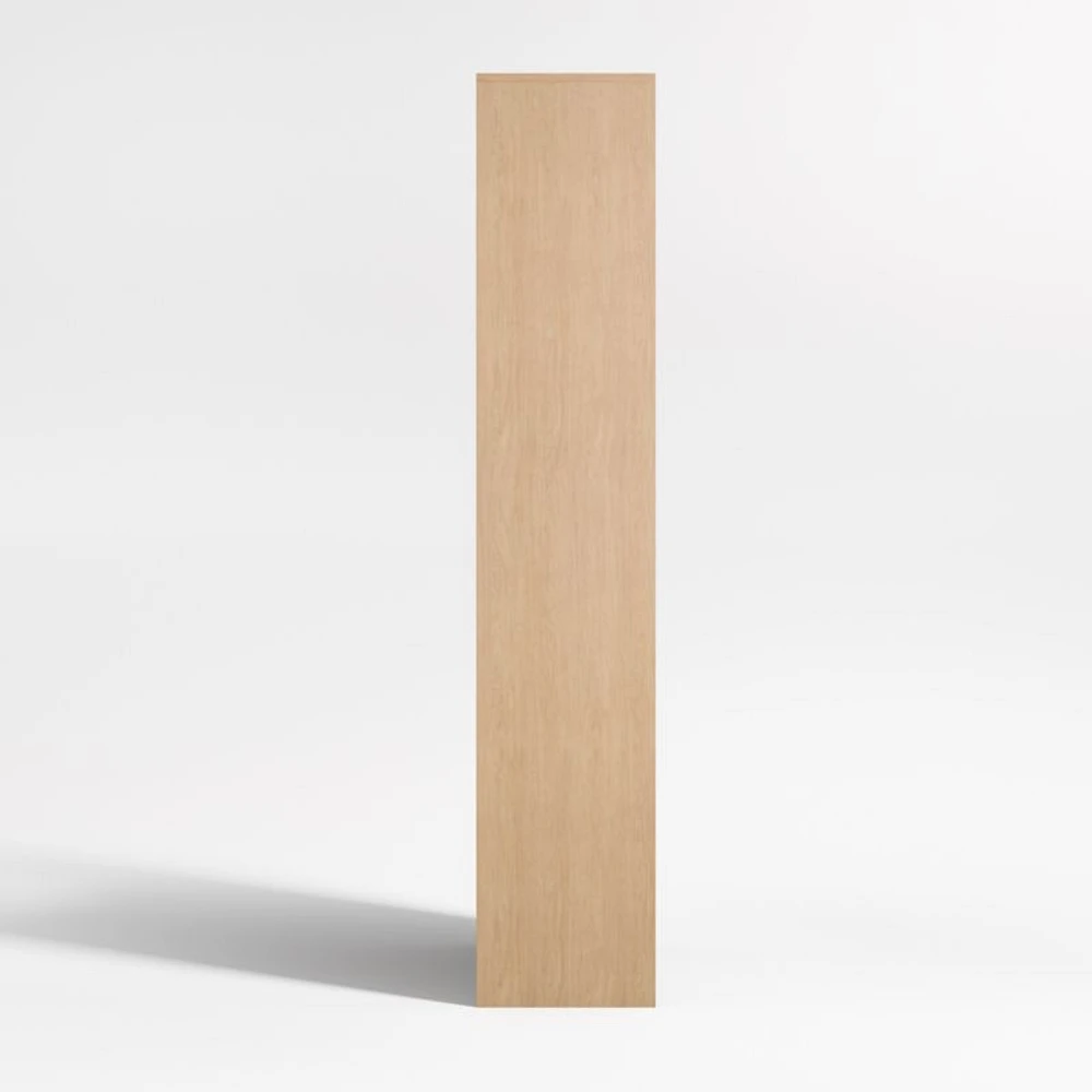 Terrazza 38" Natural Solid Oak Wood 2-Shelf Storage Bookcase Cabinet