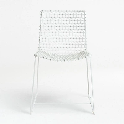 Tig Indoor/Outdoor White Metal Dining Chair