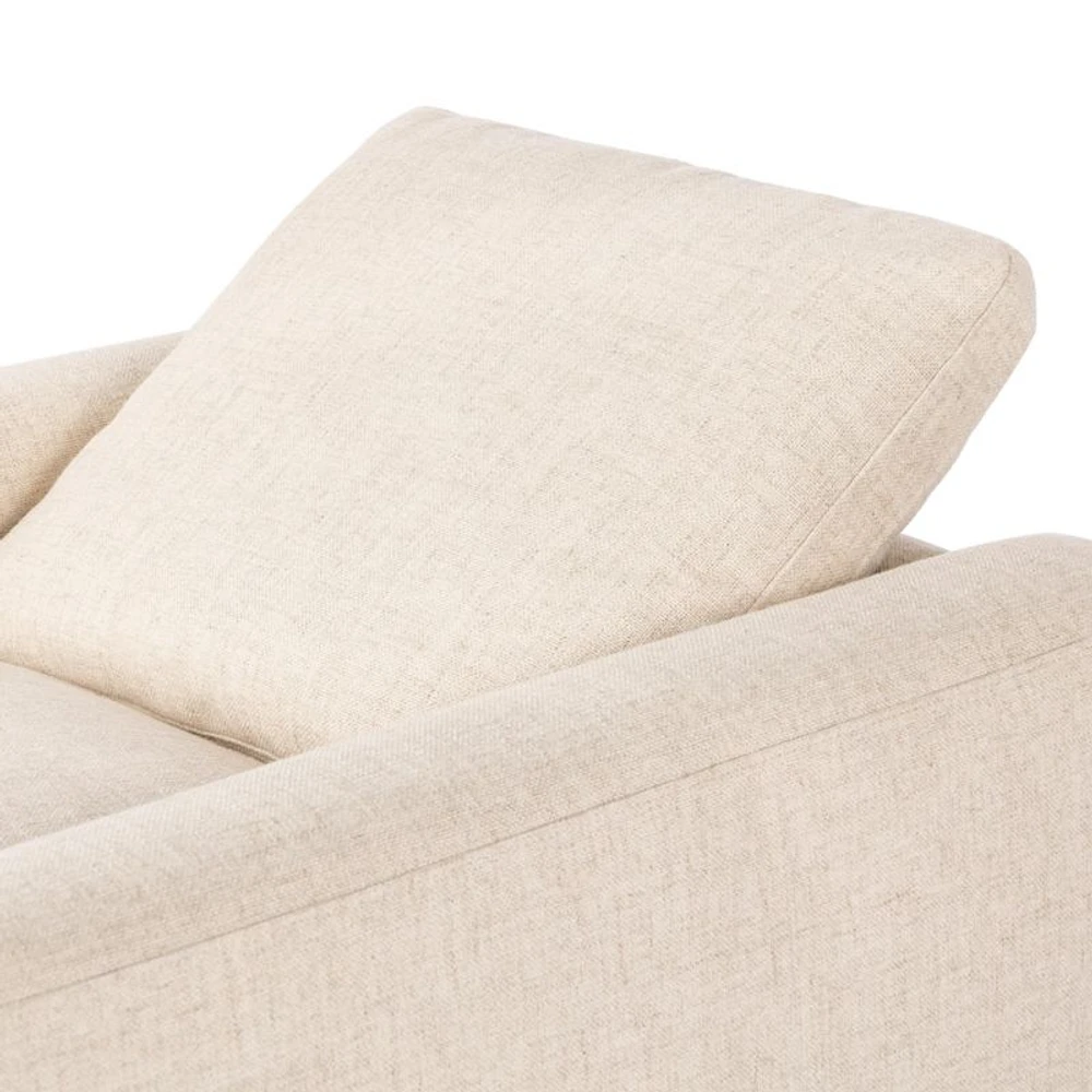 Tillery Antigo Natural Fabric Power Recliner Accent Chair