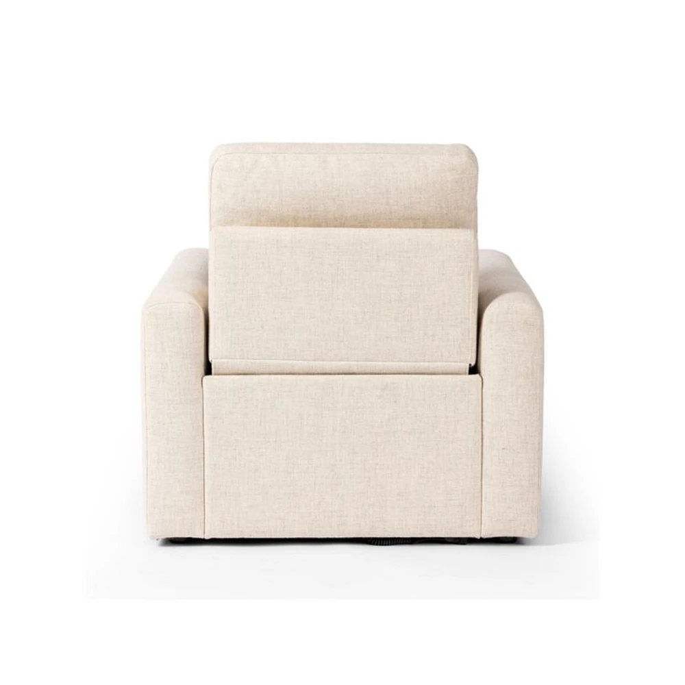 Tillery Antigo Natural Fabric Power Recliner Accent Chair