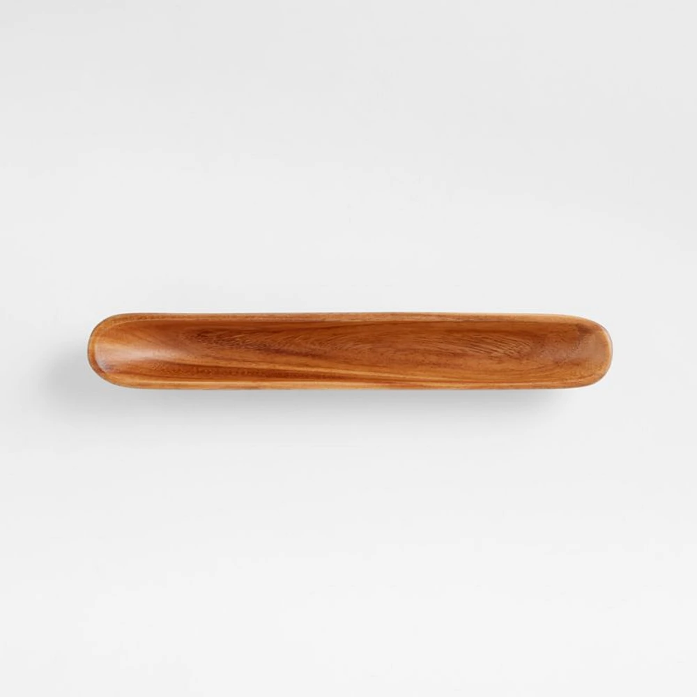 Tondo Acacia Wood Olive Boat
