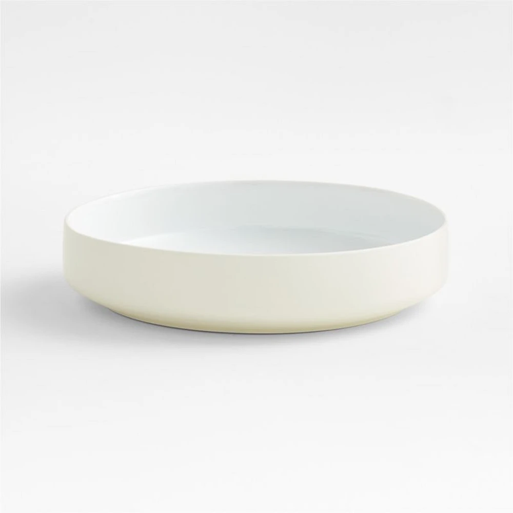 Tour White Porcelain Low Bowl