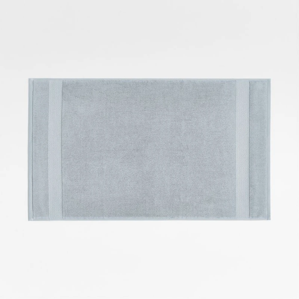 Turkish Organic Cotton Mist Blue Bath Mat
