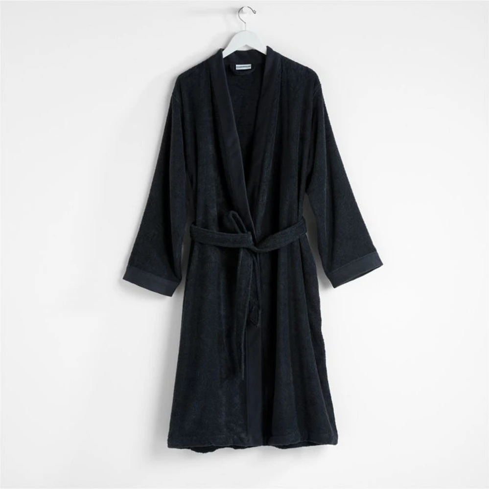 Organic Turkish Midnight Blue Cotton Bath Robe
