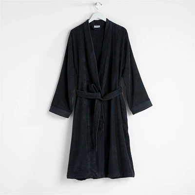 Organic Turkish Midnight Blue Cotton Bath Robe