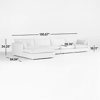 Unwind 5-Piece Reversible Slipcovered Sectional Sofa