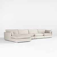 Unwind 5-Piece Reversible Slipcovered Sectional Sofa