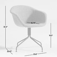 Veneto Modern Green Swivel Office Chair