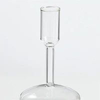 Venezia Medium Clear Glass Taper Candle Holder