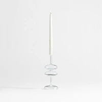 Venezia Medium Clear Glass Taper Candle Holder