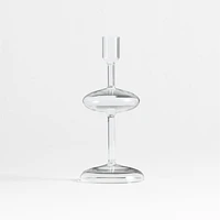 Venezia Small Clear Glass Taper Candle Holder