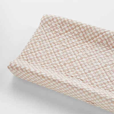 Venice Dusty Blush Organic Cotton Baby Changing Pad Cover by Leanne Ford
