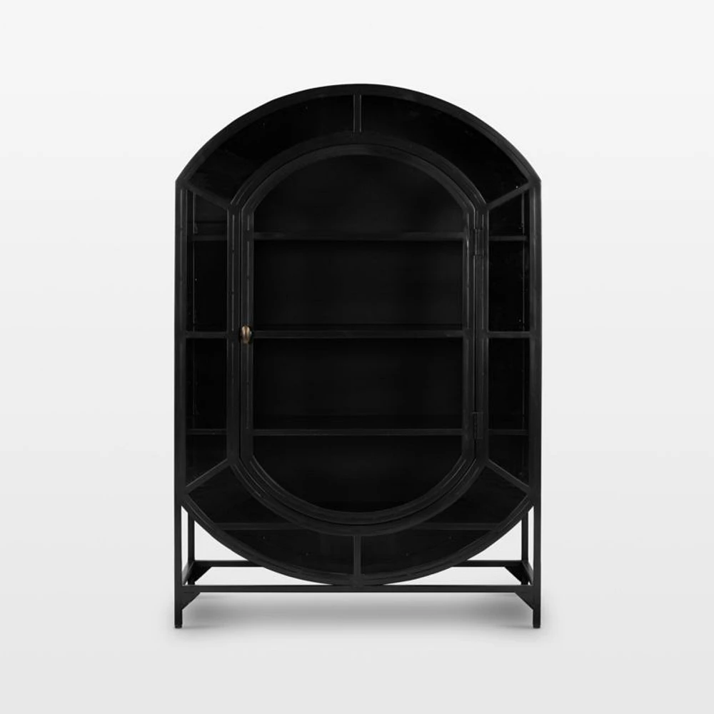 Ventana 39" Black Glass Bar Cabinet