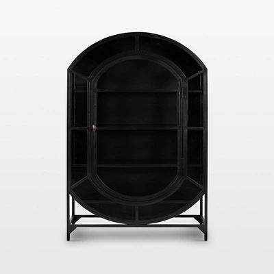 Ventana 39" Black Glass Bar Cabinet