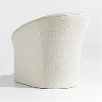 Verso Small Space White Fabric Accent Chair