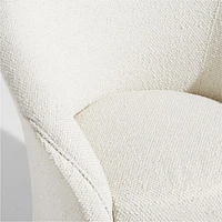 Verso Small Space White Fabric Accent Chair