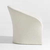 Verso Small Space White Fabric Accent Chair