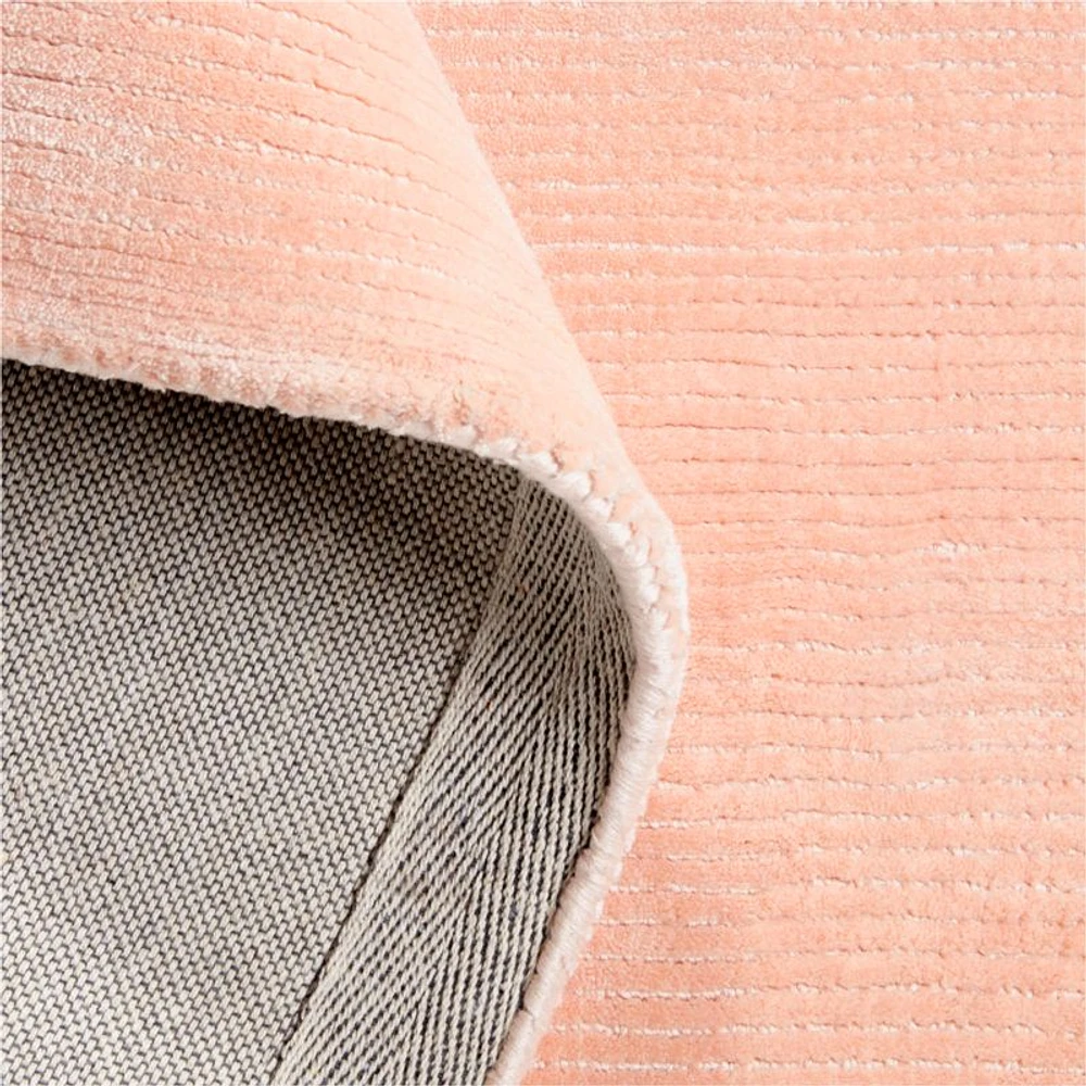 Viscose Double Striped Light Pink Kids 12"x18" Rug Swatch