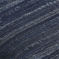 Vittoria Silk Blend Textured 23x23 Deep Indigo Blue Throw Pillow Cover