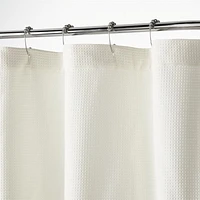 Ivory Organic Waffle Shower Curtain