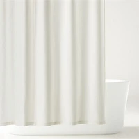 Ivory Organic Waffle Shower Curtain