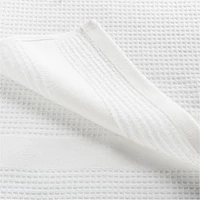 Waffle-Terry White Organic Cotton Kitchen Towels, Set of 2