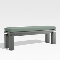 Walker Canvas Spa Blue Sunbrella ® Outdoor Dining Bench Cushion