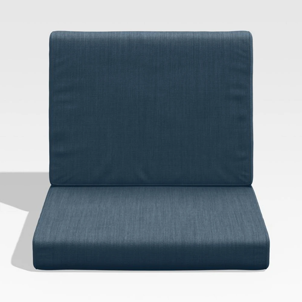 Walker Cast Harbor Blue Sunbrella ® Outdoor Dining Arm Chair Cushion