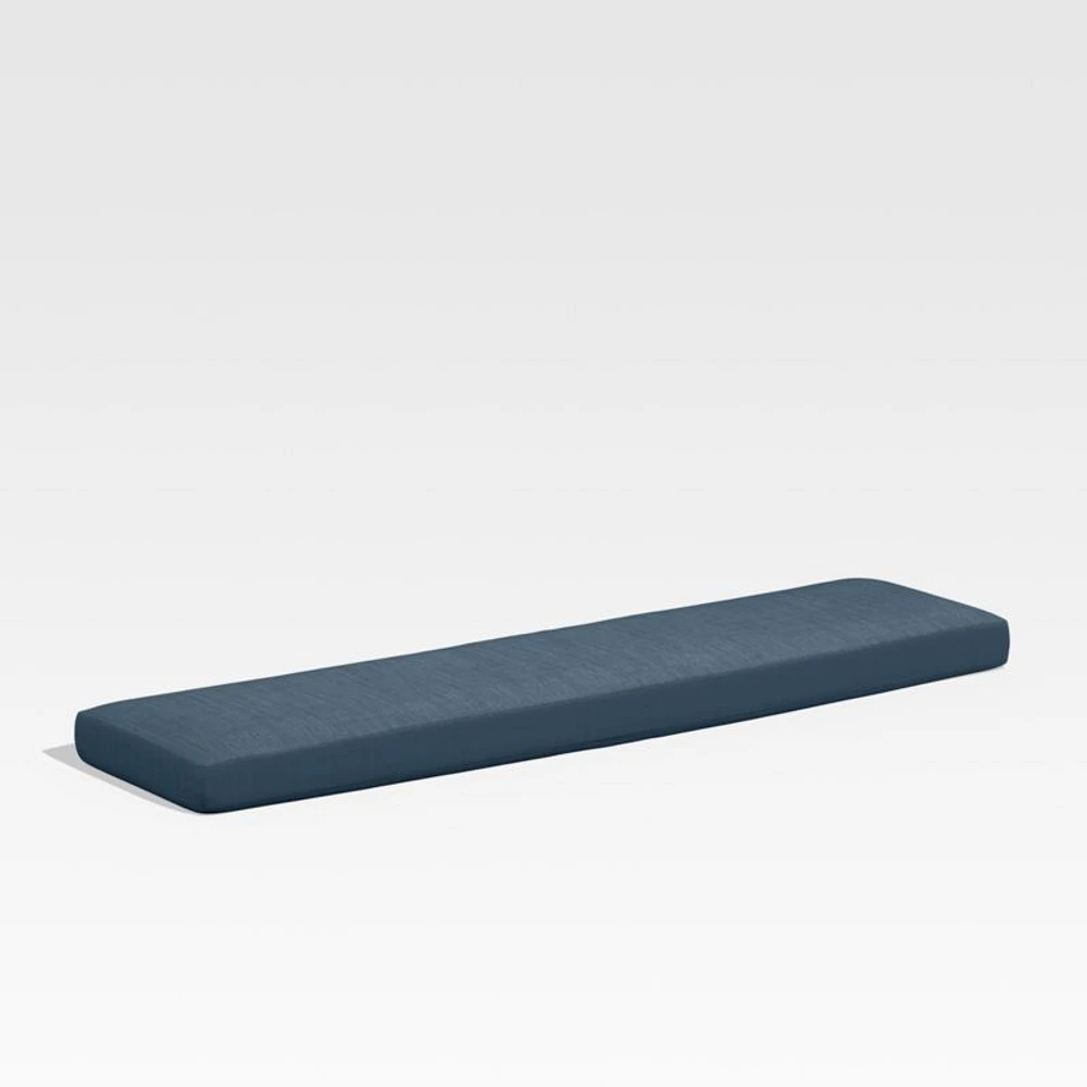 Walker Cast Harbor Blue Sunbrella ® Outdoor Dining Bench Cushion