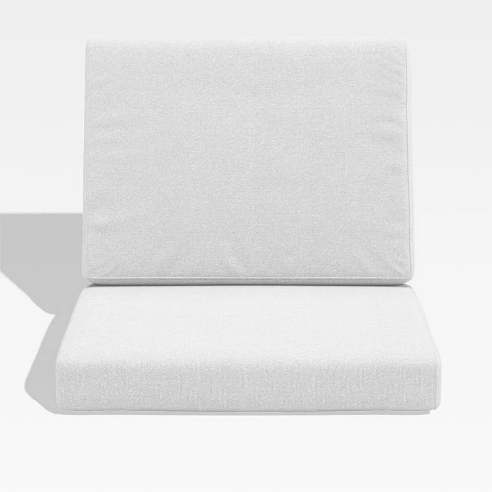 Walker Canvas White Sunbrella® Outdoor Dining Chair Cushions