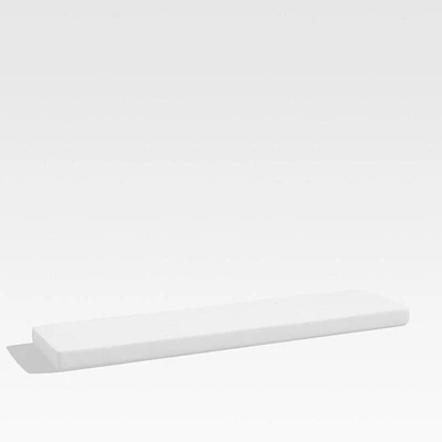 Walker Canvas White Sunbrella® Outdoor Dining Bench Cushion
